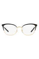 Tory Burch 53mm Square Optical Glasses in Shiny Gold at Nordstrom