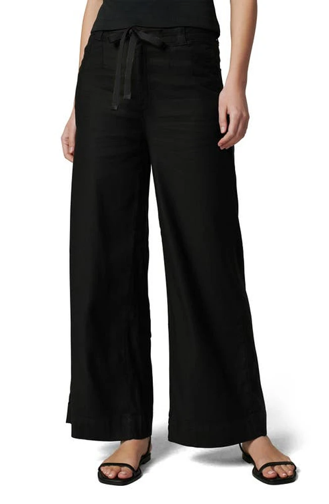 Joe's The Addison High Waist Ankle Wide Leg Linen Blend Pants at Nordstrom,