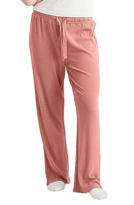 Papinelle Luxe Rib Pajama Pants Soft Cinnamon at Nordstrom,