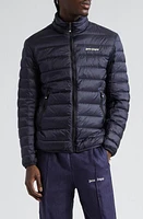 Palm Angels Classic Logo Down Puffer Jacket Navy Blue at Nordstrom,