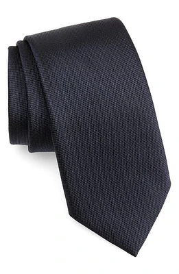 ZEGNA TIES Micro Chevron Silk Tie in Navy at Nordstrom