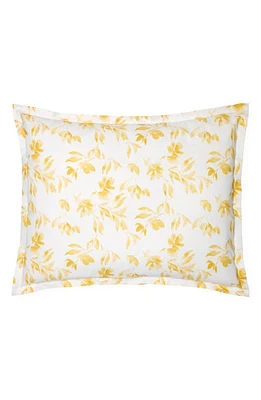 SFERRA Procida Floral Cotton Sham in Banana at Nordstrom