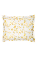 SFERRA Procida Floral Cotton Sham in Banana at Nordstrom