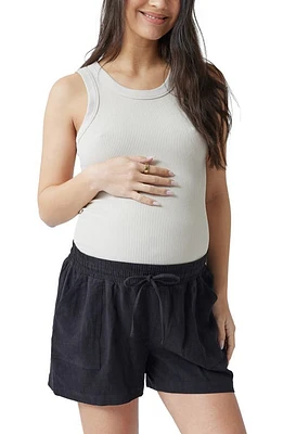 Ingrid & Isabel Drapey Patch Pocket Drawstring Maternity Shorts at Nordstrom,