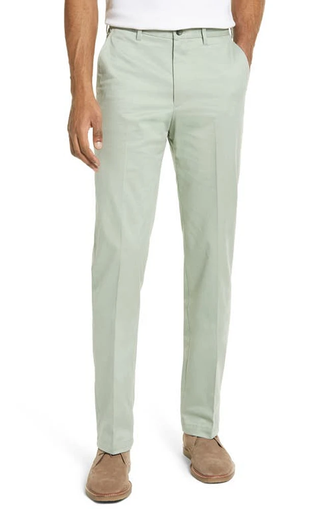 Vintage 1946 Stretch Cotton Flat Front Pants Sage at Nordstrom,