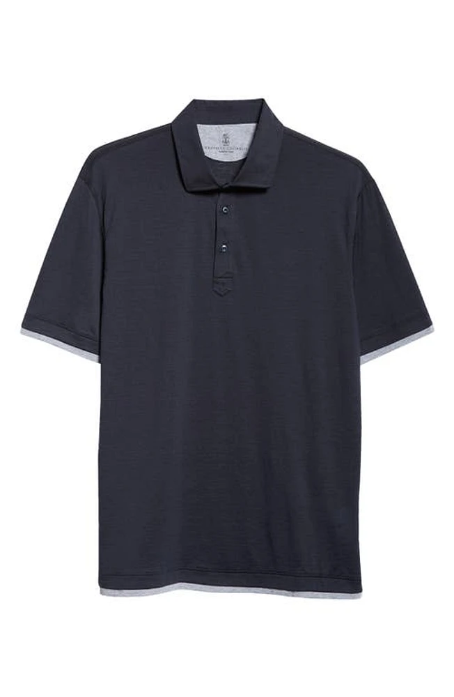 Brunello Cucinelli Cotton & Silk Jersey Polo at Nordstrom,