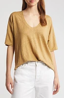 Faherty Linen V-Neck T-Shirt at Nordstrom,