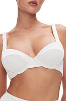 Good American Always Fit Underwire Bikini Top Cloud White001 at Nordstrom,