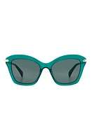 rag & bone 53mm Cat Eye Sunglasses in Green/Green at Nordstrom