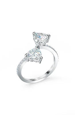 Swarovski Attract Soul Crystal Hearts Ring in White at Nordstrom