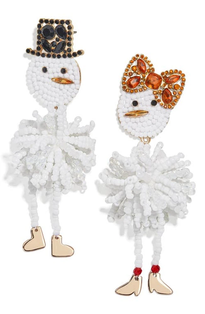 BaubleBar Frosty Couple Drop Earrings in White at Nordstrom