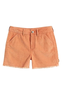 Treasure & Bond Kids' Frayed Corduroy Utility Shorts Rust Clay at Nordstrom,