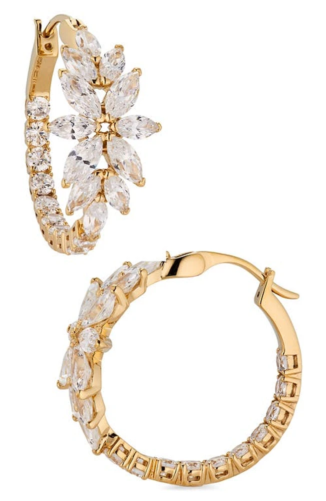 Nadri Midsommer Cubic Zirconia Hoop Earrings in Gold at Nordstrom