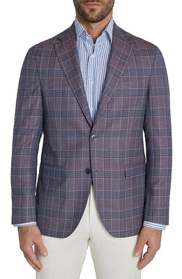 Jack Victor Midland Plaid Wool Sport Coat Purple at Nordstrom,