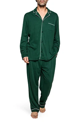 Petite Plume Men's Luxe Pima Evergreen Pajamas at Nordstrom,