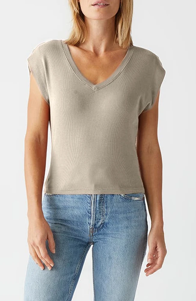 Michael Stars Tati Power Shoulder Rib Top at Nordstrom,