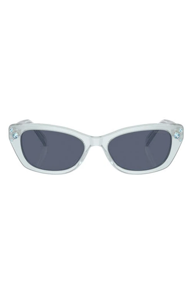 Swarovski Constella 54mm Polarized Pillow Sunglasses in Light Blue at Nordstrom