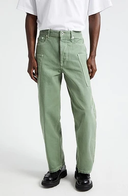 KENZO Elephant Flag Monkey Fit Cargo Jeans in Almond Green at Nordstrom, Size 36