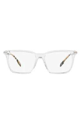 burberry Ellis 53mm Square Optical Glasses in Rose Gold Black at Nordstrom