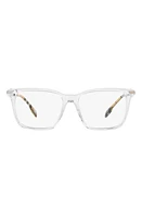 burberry Ellis 53mm Square Optical Glasses in Rose Gold Black at Nordstrom