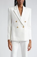 Alice + Olivia Anthony Double Breasted Strong Shoulder Blazer Off White at Nordstrom,