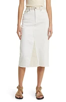 Rails Highland Two-Tone Denim Midi Skirt Ecru Patchwork at Nordstrom,