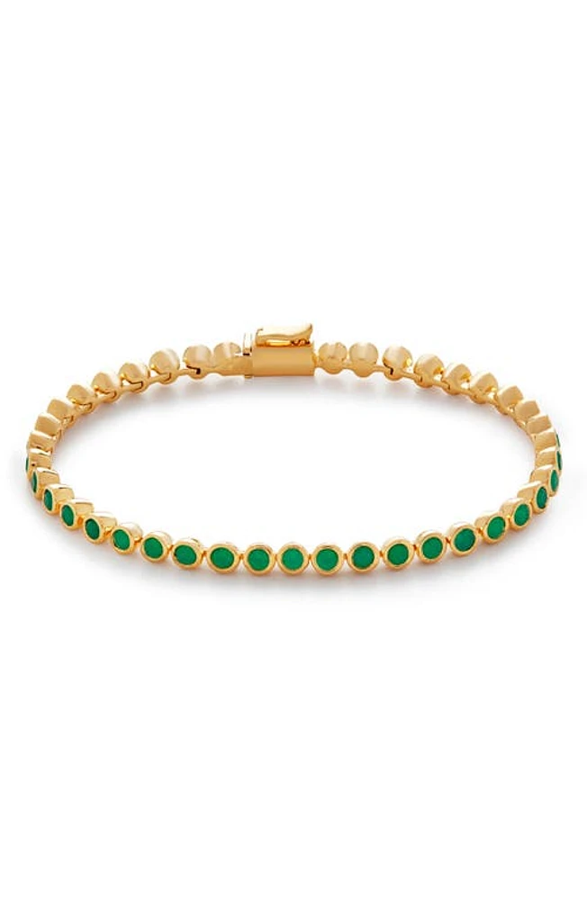 Monica Vinader Essential Stone Tennis Bracelet 18Ct Gold Vermeil/Ss at Nordstrom