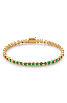 Monica Vinader Essential Stone Tennis Bracelet 18Ct Gold Vermeil/Ss at Nordstrom