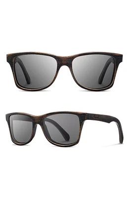 Shwood 'Canby' 54mm Wood Sunglasses in Dark Walnut/Dark Grey at Nordstrom