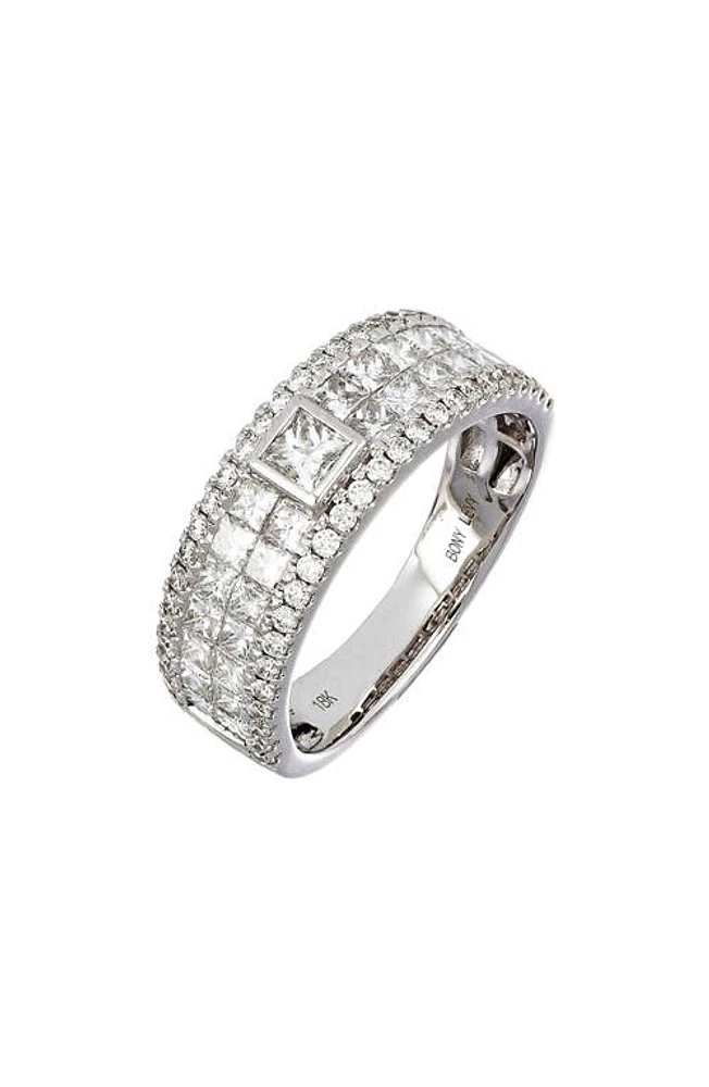 Bony Levy Lux Mixed Cut Diamond Band Ring in White Gold/Diamond at Nordstrom, Size 6.5