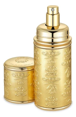 Creed Refillable Deluxe Leather Atomizer in Gold/gold Trim at Nordstrom