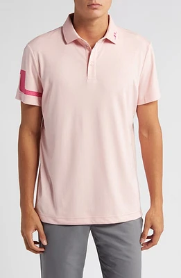 J. Lindeberg Heath Performance Golf Polo Powder Pink at Nordstrom,