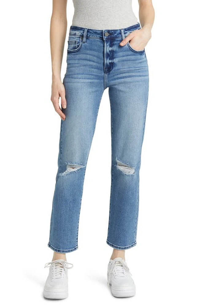 HIDDEN Jeans Distressed Straight Leg Medium Dark Wash at Nordstrom,