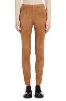 Weekend Max Mara Bahamas Leather & Stretch Jersey Slim Pants Caramel at Nordstrom,