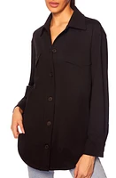 Susana Monaco Shirt Jacket Black at Nordstrom,