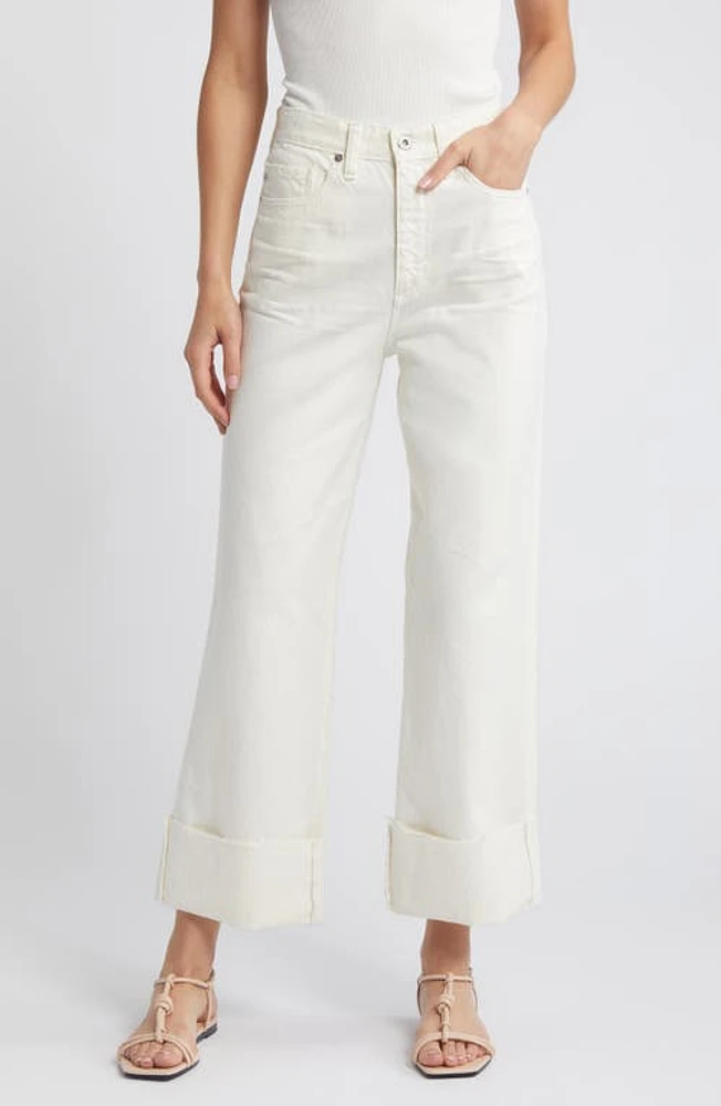 AG Kora High Waist Wide Leg Jeans 1 Year Powder at Nordstrom,