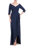 Kay Unger Isolde Column Gown Dark Midnight at Nordstrom,