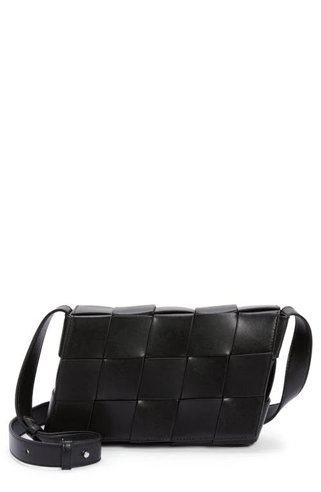 Bottega Veneta Medium Speed Cassette Leather Crossbody Bag in 8803 Black-Silver at Nordstrom