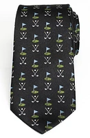 Cufflinks, Inc. Golf Course Silk Tie in Black at Nordstrom