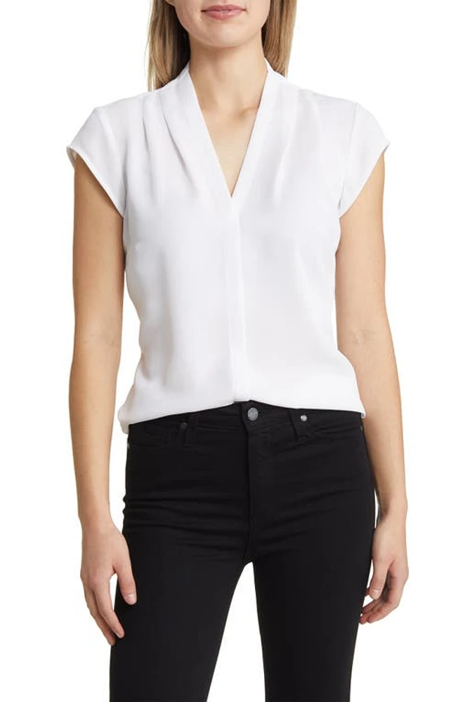 NIC+ZOE Day to Night Cap Sleeve Top in Paper White at Nordstrom, Size Medium