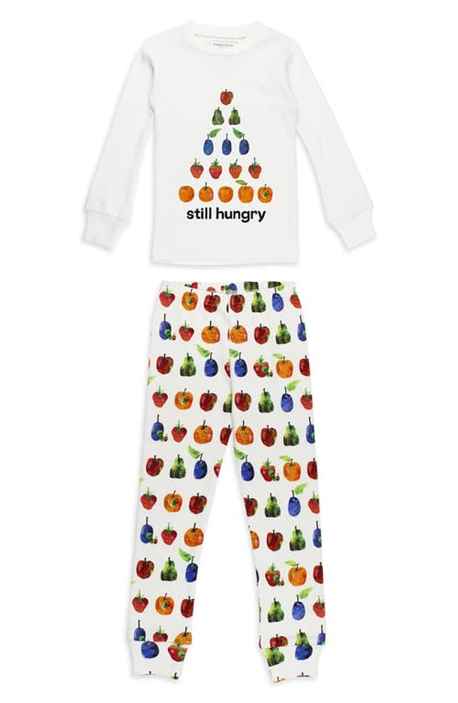 L'Ovedbaby x 'The Very Hungry Caterpillar' Kids' Fitted Organic Cotton Two-Piece Pajamas Still at Nordstrom,