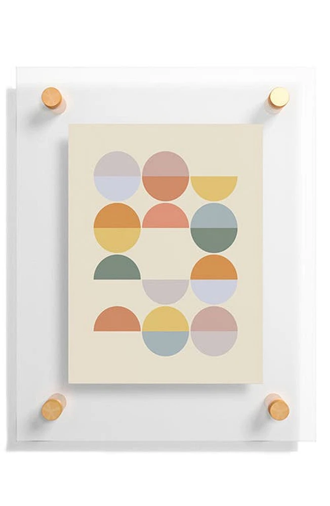 Deny Designs Pastel Geometric Shapes Floating Art Print in Blue at Nordstrom