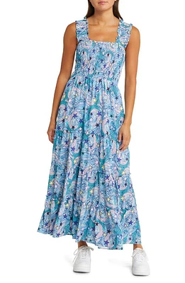 Dressed Lala Rule Breaker Smocked Maxi Sundress Wonder Girl at Nordstrom,