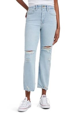 Good American Boy Ripped High Waist Boyfriend Jeans Indigo474 at