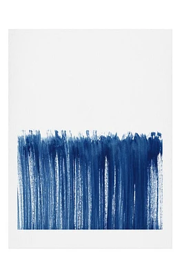 Deny Designs Indigo Abstract Brush Strokes Framed Wall Art in No Frame at Nordstrom, Size 18X24