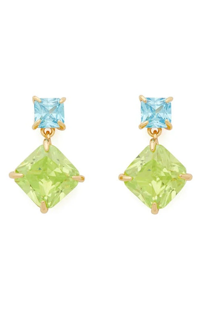 Kate Spade New York showtime cubic zirconia drop earrings in Blue/Multi at Nordstrom