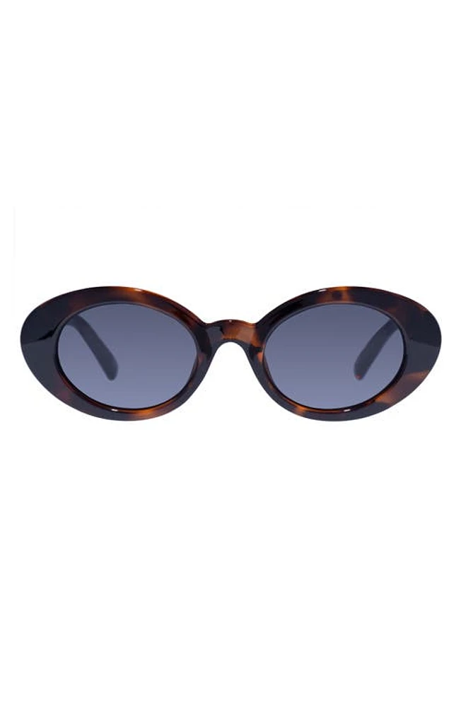 Le Specs Nouveau Vie 50mm Oval Sunglasses in Dark Tort at Nordstrom