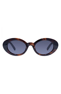 Le Specs Nouveau Vie 50mm Oval Sunglasses in Dark Tort at Nordstrom