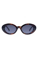 Le Specs Nouveau Vie 50mm Oval Sunglasses in Dark Tort at Nordstrom