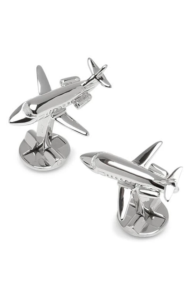 Cufflinks, Inc. Private Jet Cuff Links in Silver at Nordstrom